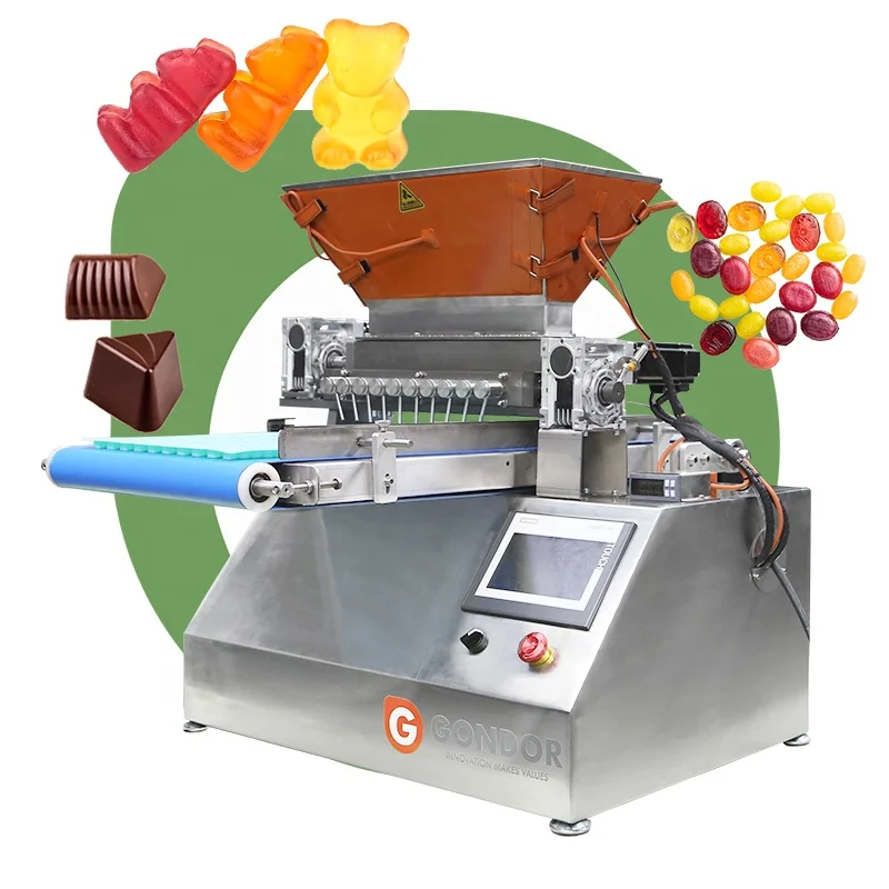 Desk Top 20 Kg 150kg Per Hour Small Soft Jelly Ball Toffee Make Form Maker Gummy Candy Lollipop Machine