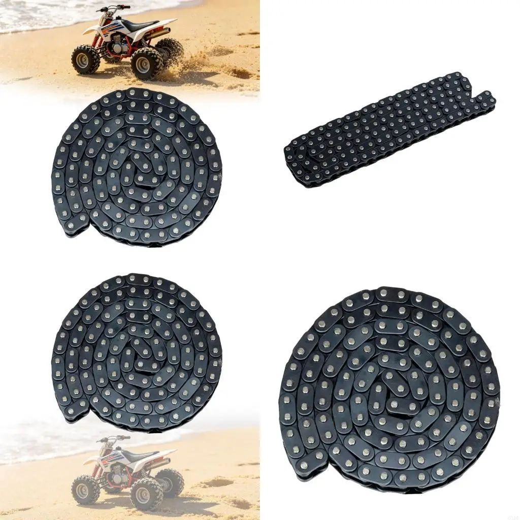 6XDF Professional ATV Chain T8F 116 Links Steel Drive Chain Strong Motorcycle Chain for 49Cc Dirt Bikes & Go Karts