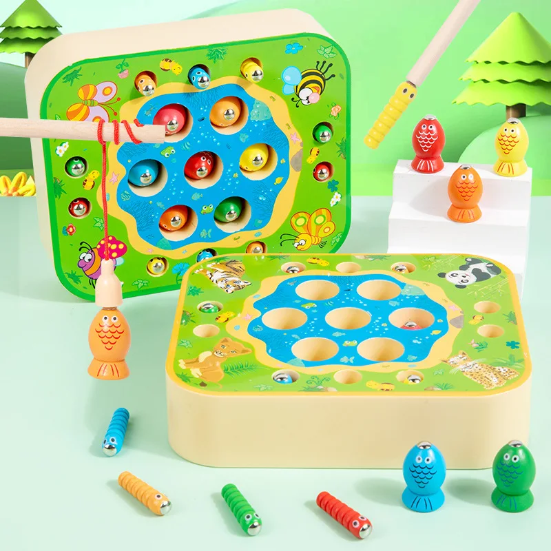 Kinder angeln spielzeug magnetische spiel frühe bildung puzzle baustein spielzeug angelrute spielzeug kindergarten spaß spiel