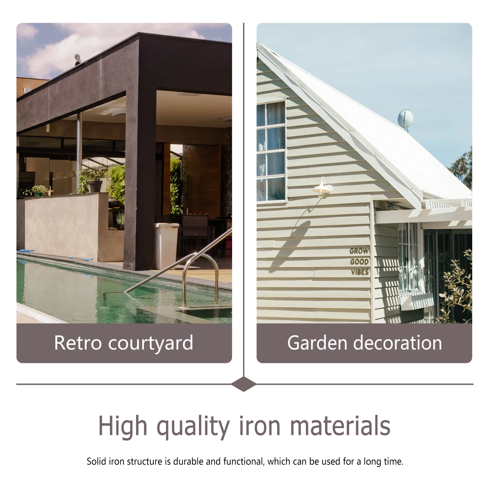 

1Pcs Rustic Cast Iron Door Bell Vintage Love Birds Wall Mounted Decorative Bell for Garden Front Door Porch Courtyard