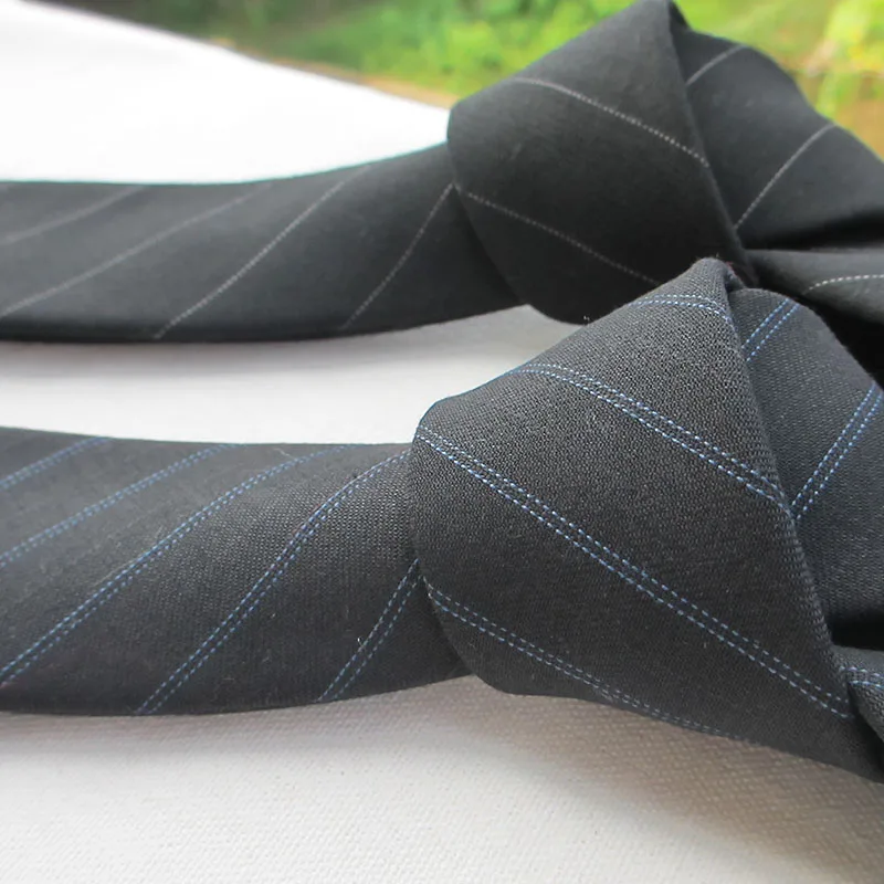 

Галстук из 100% шерсти, высококачественные аксессуары для костюма, полосатый деловой банкетный модный черный галстук в британском стиле шириной 6 см