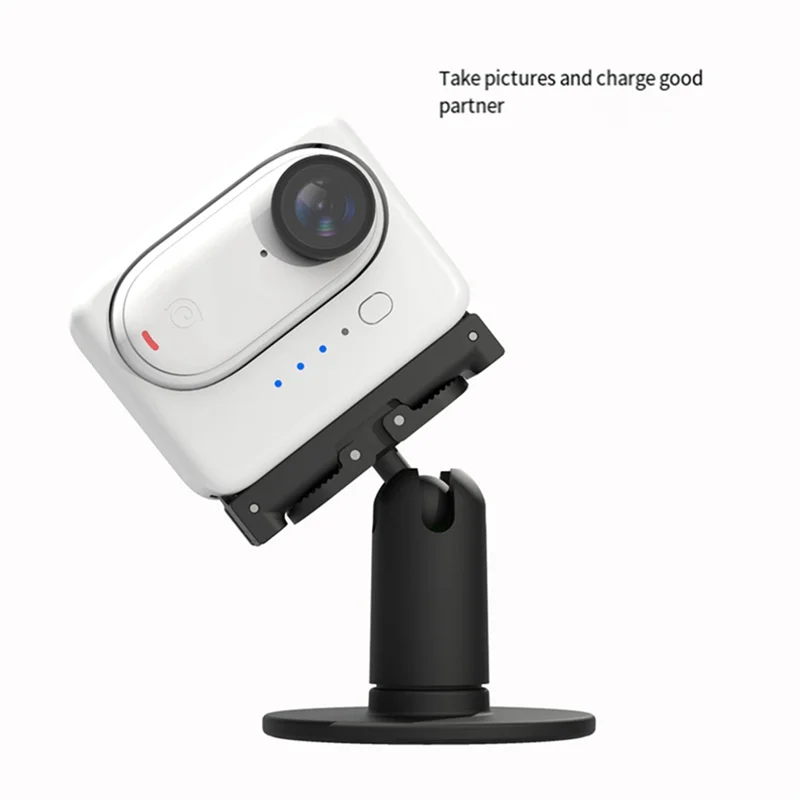 AB53 1 PCS กล้องมัลติฟังก์ชั่ชาร์จบัตเลอร์ภายนอกแบตเตอรี่ PC สีขาว + ABS สําหรับ Insta360 GO3 Thumb กล้องโมดูลชาร์จ
