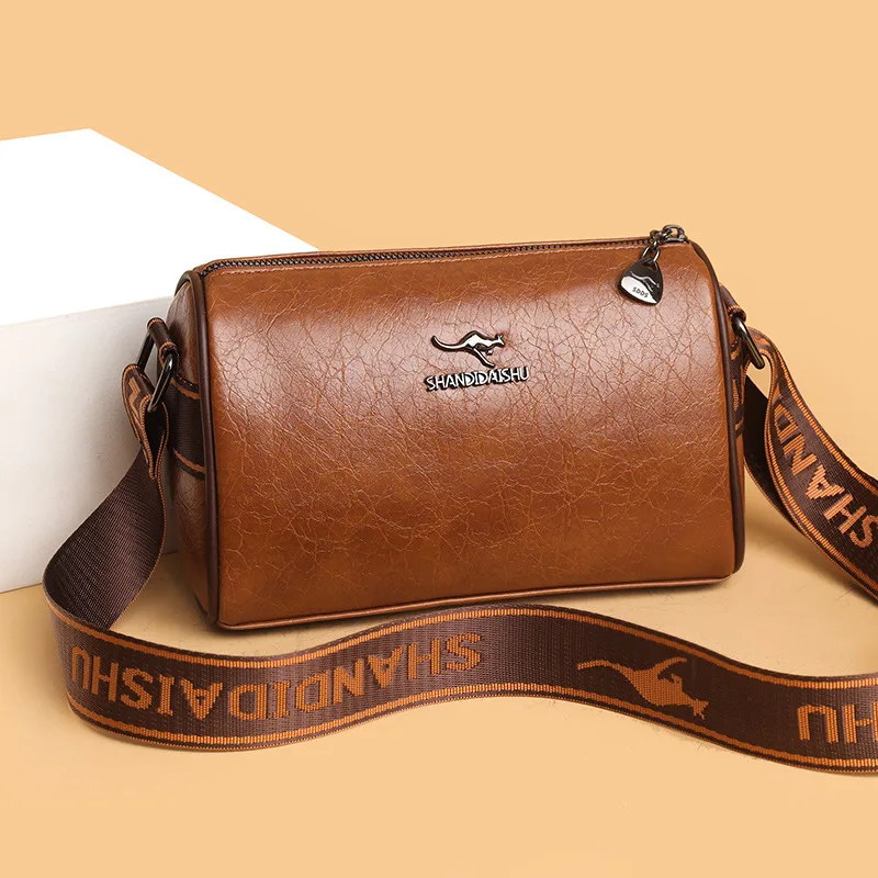 Bolso de Hombro y Bandolera de Cuero Suave de Gran Capacidad para Mujer, Diseño de Almohada, Moderno y Sencillo, Estilo 2025