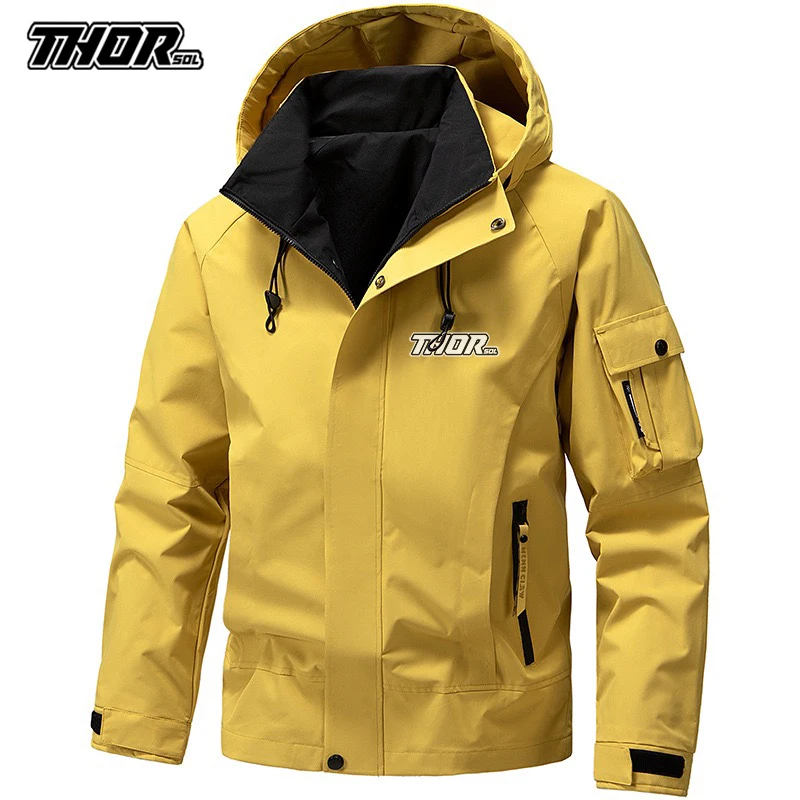 

THORSOL Spring Autumn Cycling MTB Jacket Male Bike Clothing Motorcycle Outerwear Mountain Bicycle Coats Chaquetas De Senderismo