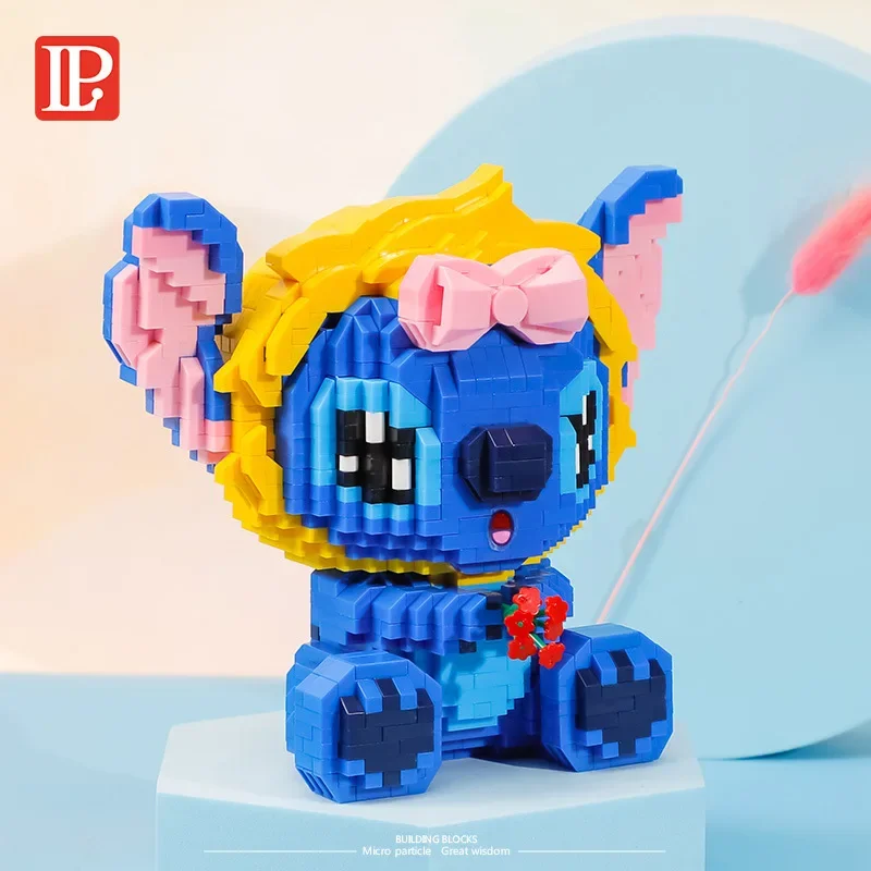 Baby Stitch Micro Building Blocks DIY Kawaii Disney Lilo and Stitch Mini Brick Figures Toy For Birthday Gift