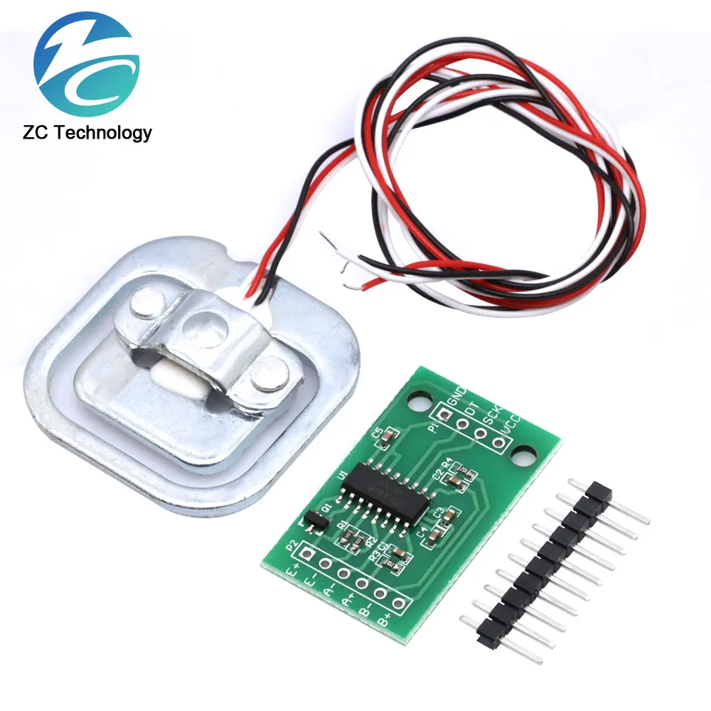 4PCS Human Scale Load Cell Weight Sensors + HX711 AD Module Weight Sensor Electronic Scale Weighing Pressure Sensor DIY Kit