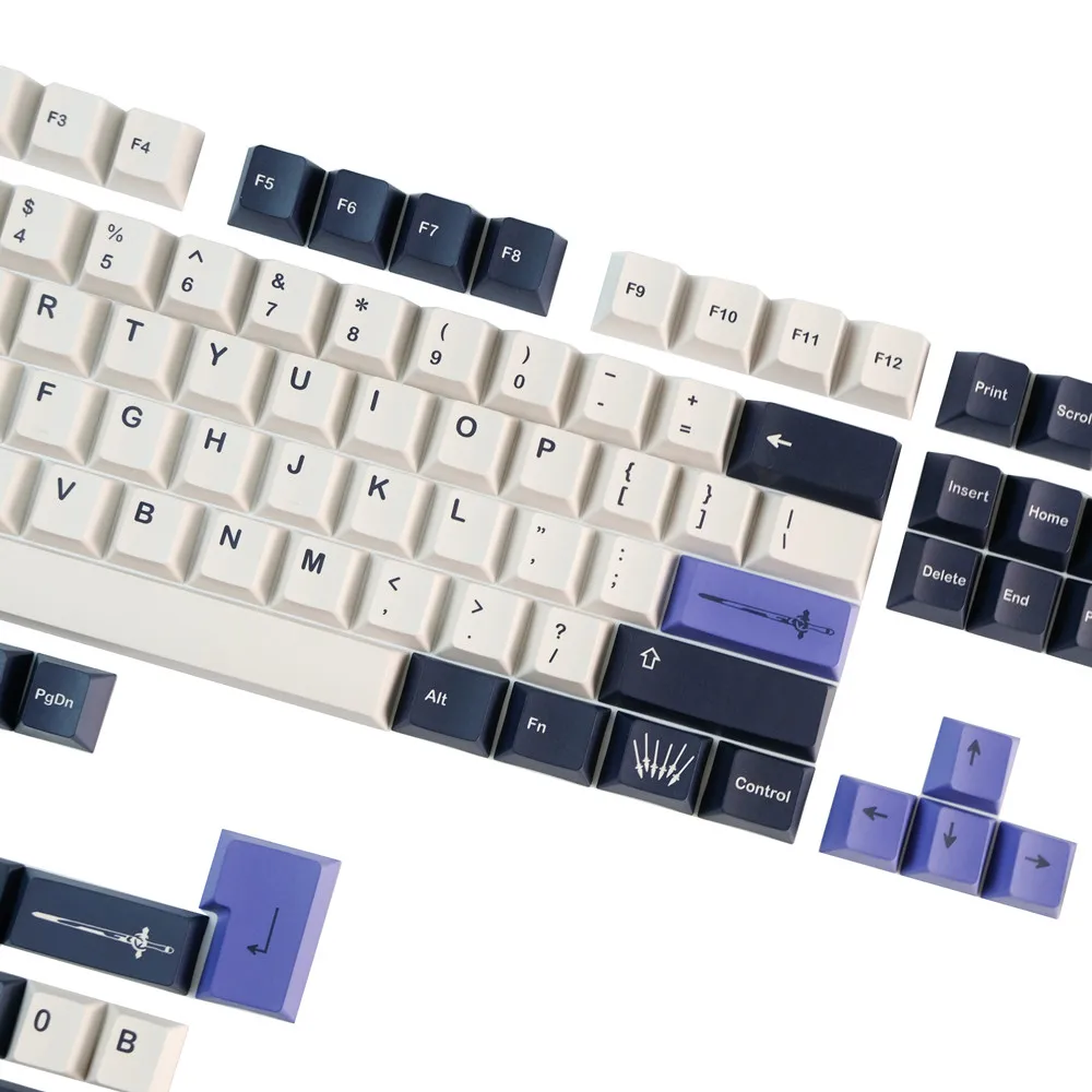 142 kunci GMK naga penyihir Keycap Set Cherry profil PBT pewarna Subbed Keycap untuk GH60 GK61 GK64 RK84 RK87 Keyboard mekanik