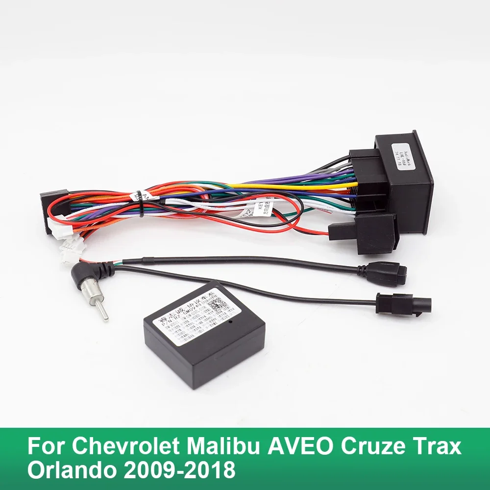 Android Wiring Harness CANBUS Box GM-RZ-09 For Chevrolet Malibu AVEO Cruze Trax Orlando 2009-2018 Cable Adapter Android Car Play