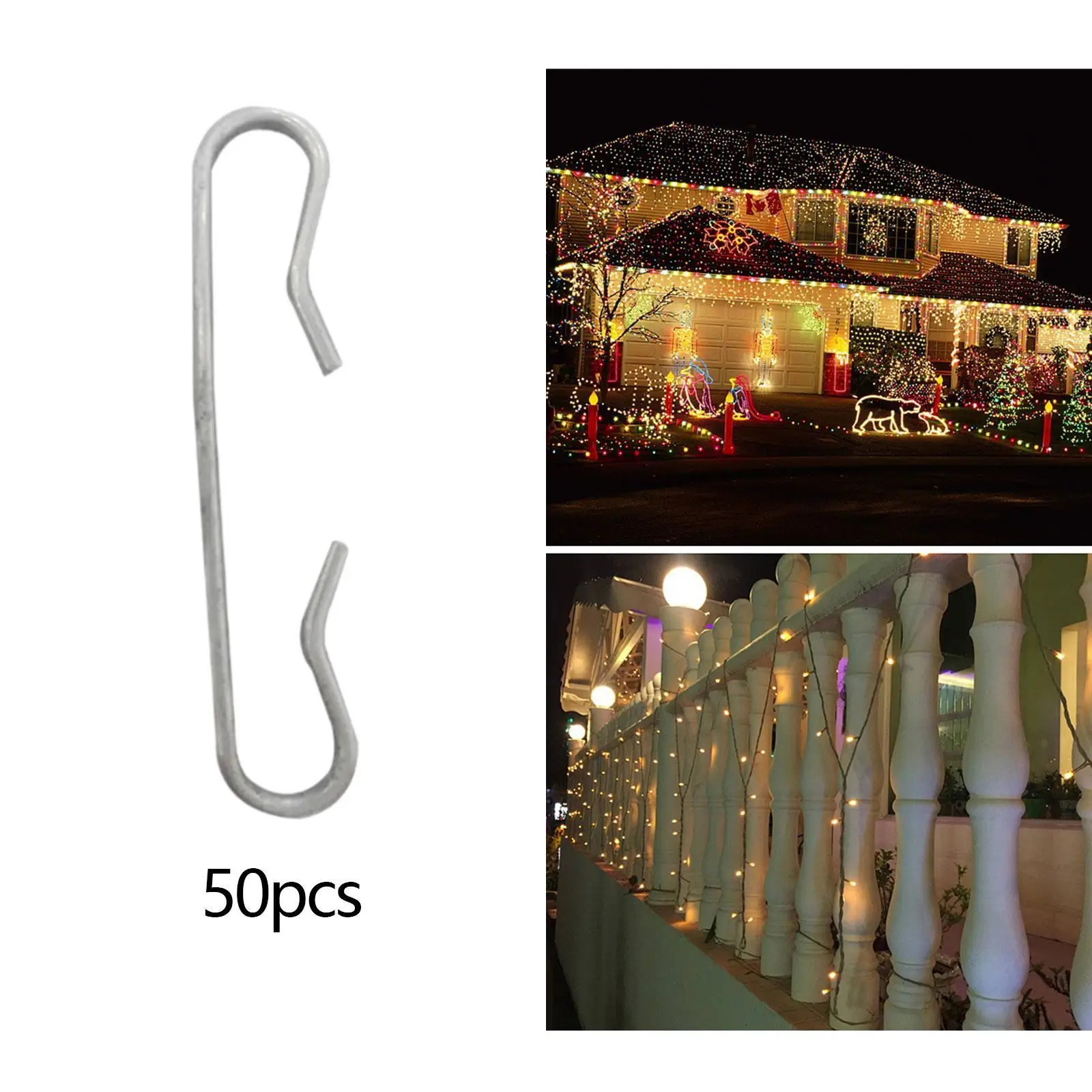50 Units Heat Cable Gutter Clips for Outdoor Wire Light Installation