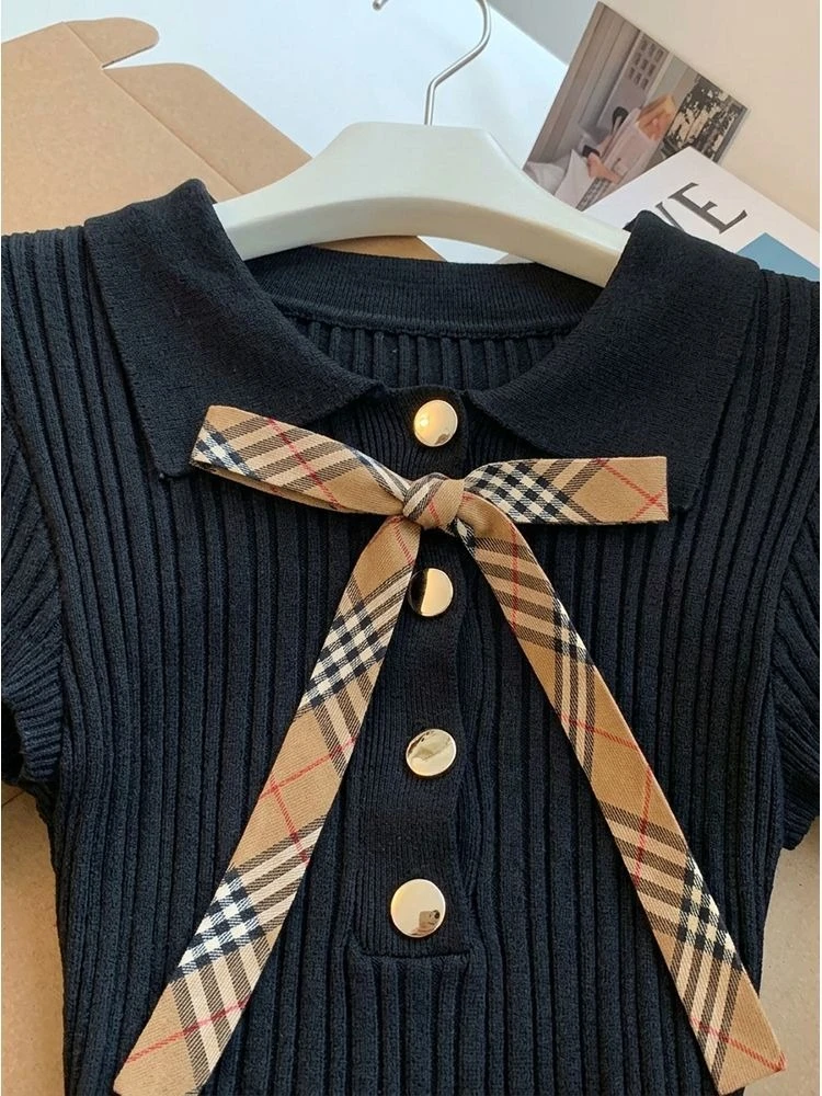Y2k Vintage Kurzarm-Kleid Body – Retro Vintage Korean Fashion Bewertung und Preis