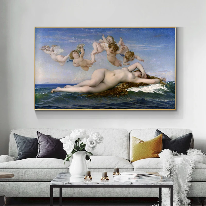 Birth of Venus by Botticelli Giclee Canvas Prints Canvas Wall Art Famous Oil Painting Reproduction Picture for Living Room Decor