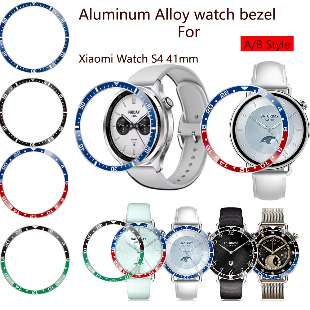 Heorland Case  Xiaomi Watch S4 41MM Bezel Ring Case Protection Cover For Xiaomi S4 41mm Smartwatch Case Ring Decoration