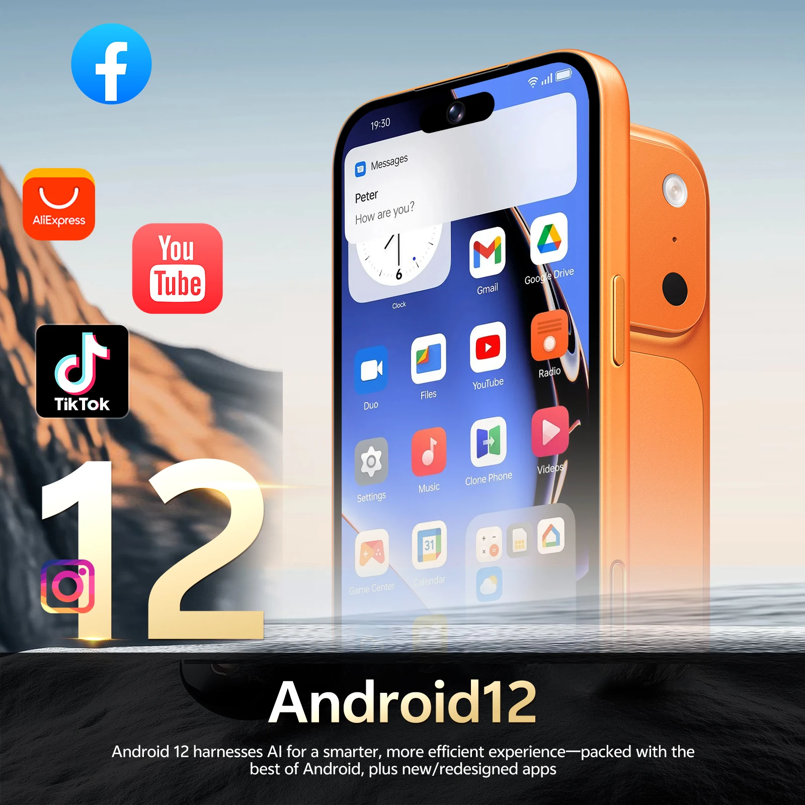 IVMI Spark 50 Smartphone 4G Dual SIM Android 12 4GB RAM 32GB ROM 5000mAh Battery Fingerprint Face ID Mobile Phones