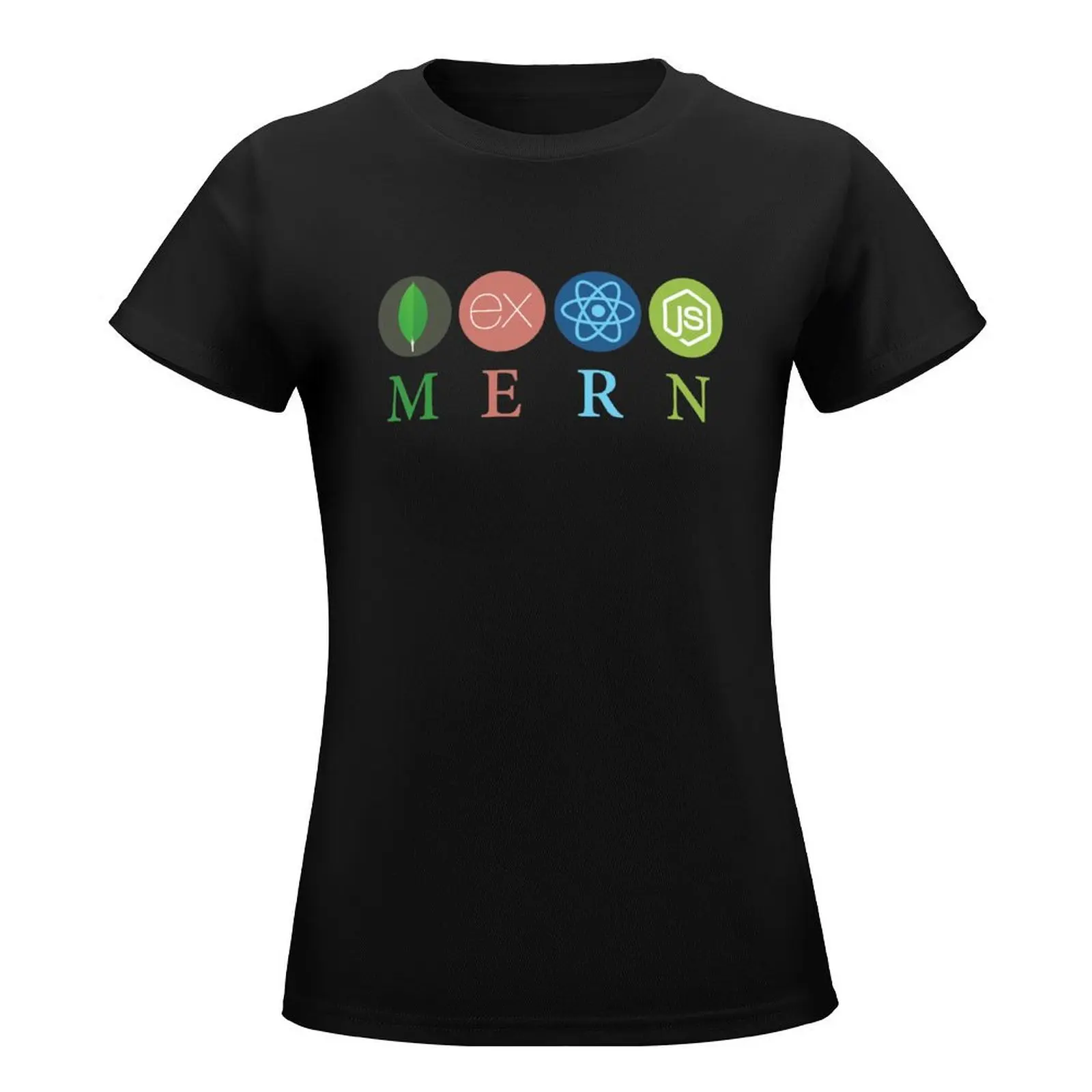 Camiseta MERN-Stack Feminina, Roupas Anime, Tops, Blusa