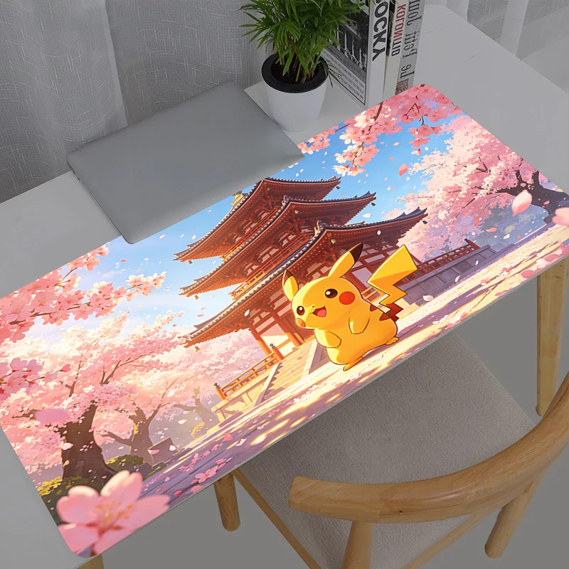 

Mouse Pad Large Gamer Gaming Accessories Pokemon Pikachu Anime Speed Keyboard Rubber Lock Edge Desk Mat Laptop Mousepad