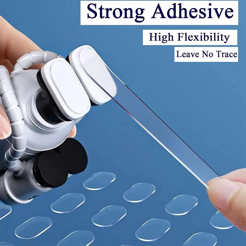 200pcs Transparent Double-Sided Tape Pads - Non-Marking, Anti-Skid Adhesive for DIY Projects & Model Car Decor Double image 2