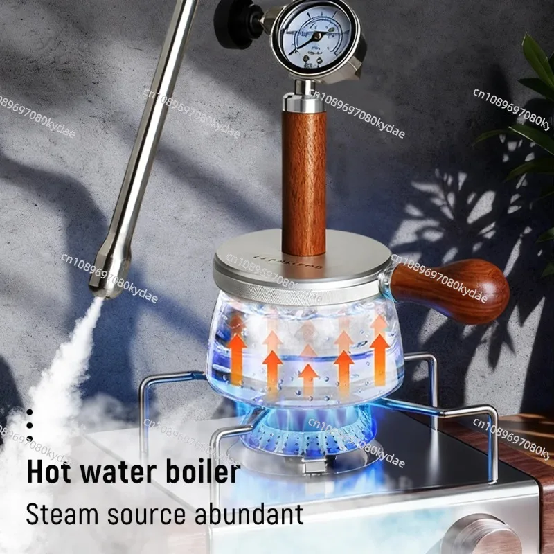 4Bar High Pressure Pneumatic Milk Frother 450ml Manual Foam Maker Barista Accessory for Latte Cappuccino Coffee Art - view 4