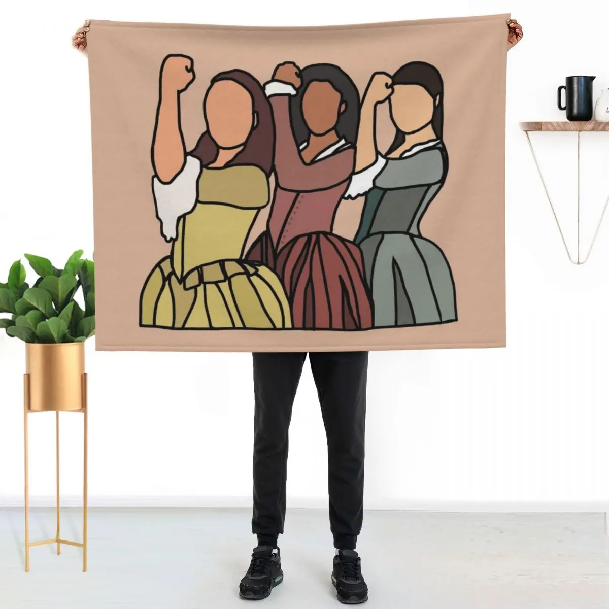 Schuyler Sisters Throw Blanket Custom Luxury Cute Beautifuls Single anime Blankets