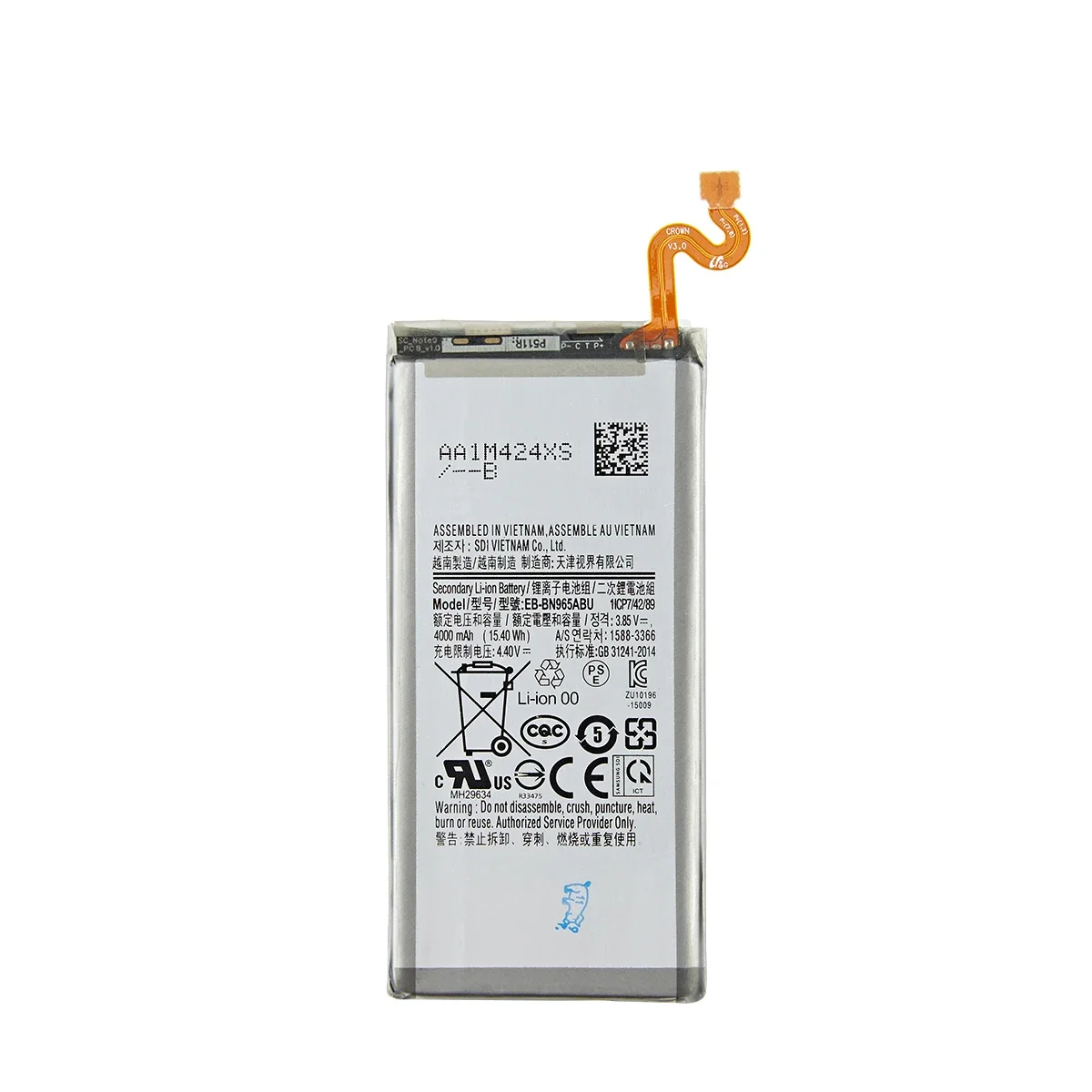 Brand New EB-BN965ABU EB-BN965ABE 4000mAh Battery for Samsung Galaxy Note9 Note 9 SM-N9600 N960F N960U/N960N N960W +Tools