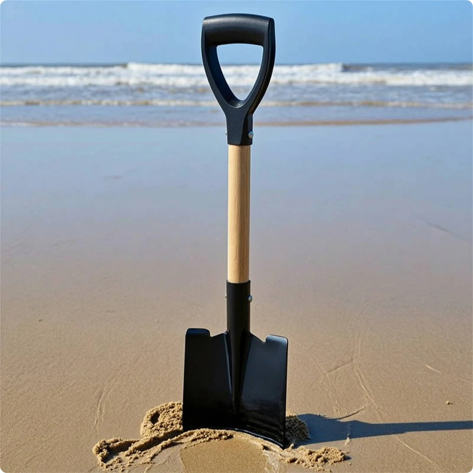 Garden Shovel with D-Handle Long-Lasting Handheld Shovel with Wooden Handle Tool Strong High-Strength for Gardeners, Gardening