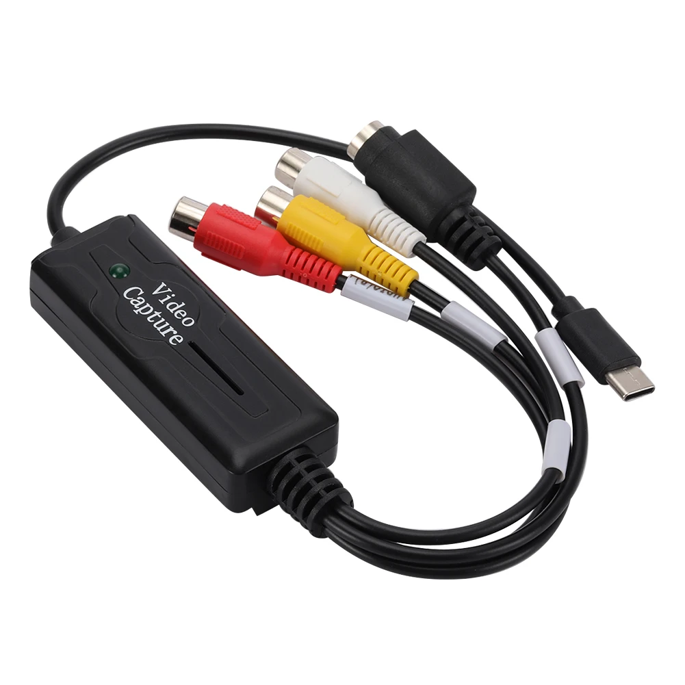 

USB 3.1 Audio Video Capture Card Adapter DVD/VCD/MP4 Type-C Audio Capture Adapter Converter 1 Channel for PC Smartphone