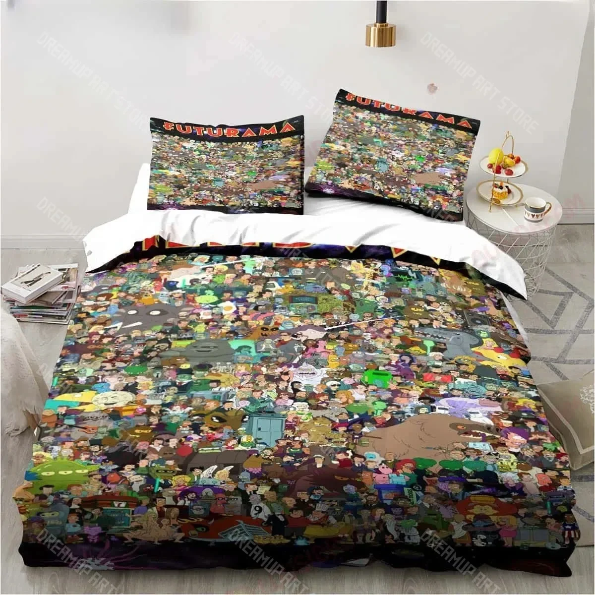 

3D Cartoon Futuramas Bender Poster Bedding Set Sheet King Twin Double Child Bedding Set Mircofiber or Polyester Duvet Cover Set