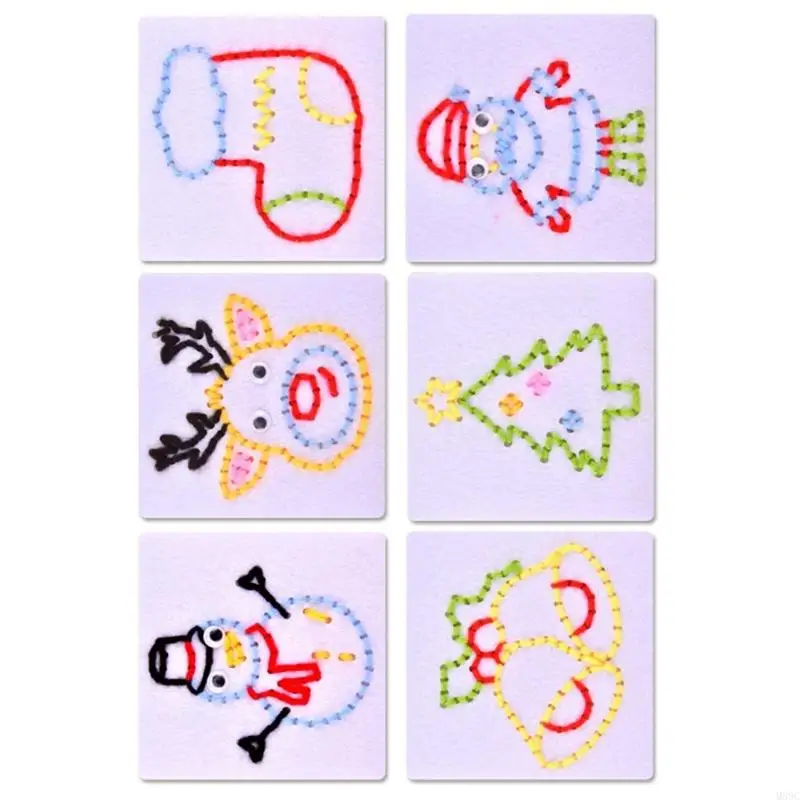 M89C Nonwoven Fabric Threading Activity Craft Project Kits Sewing Toy For Kindergarten Classroom And Sensory Development