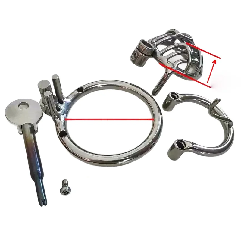 Custom Titanium Birdcage Cock Cage Lightweight Short Chastity Device Ring Customize Penis Lock S Screw PA Prince Albert Chastity - Image 5