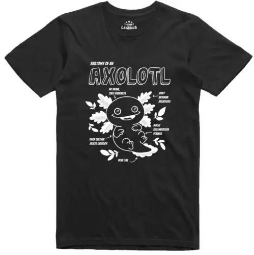 Axolotl Nature T Shirt 100% Cotton Regular Fit Tee 1