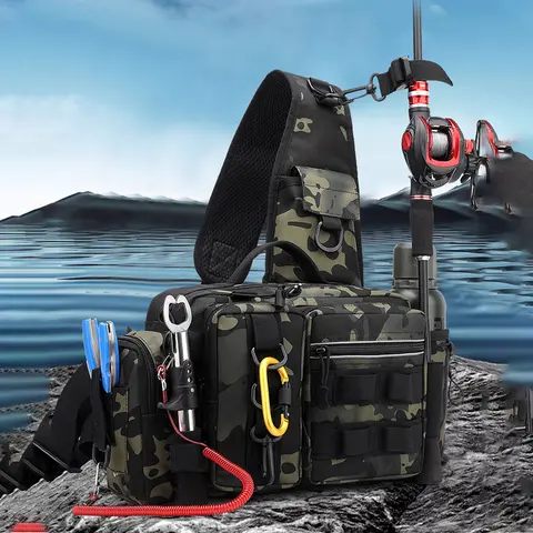 मछली पकड़ने का सामान बैग रॉड होल्डर के साथ मछली पकड़ने का सामान कंधे बैग पोर्टेबल बैकपैक मछली पकड़ने के लिए कमर बैग कैम्पिंग लंबी पैदल यात्रा 10 best sales रॉड बैग मछली पकड़ना - №8