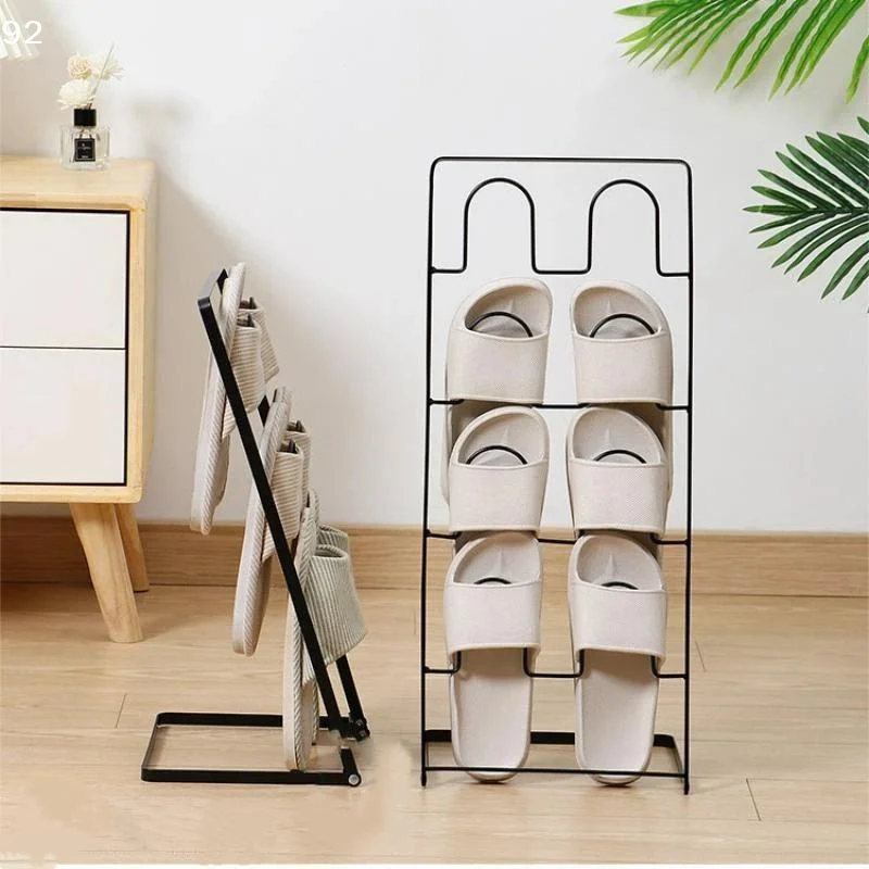 1Pcs Living Room Indoor Shoes 3/4 Tier Stand Indoor Slipper Organization Storage Hanger Iron StandCentury House
