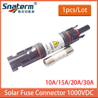 1000VDC 10A 15A 20A 30A DC Solar fuse Connector fusible holder with Inline Fuse for Solar Panel Systems TUV approved