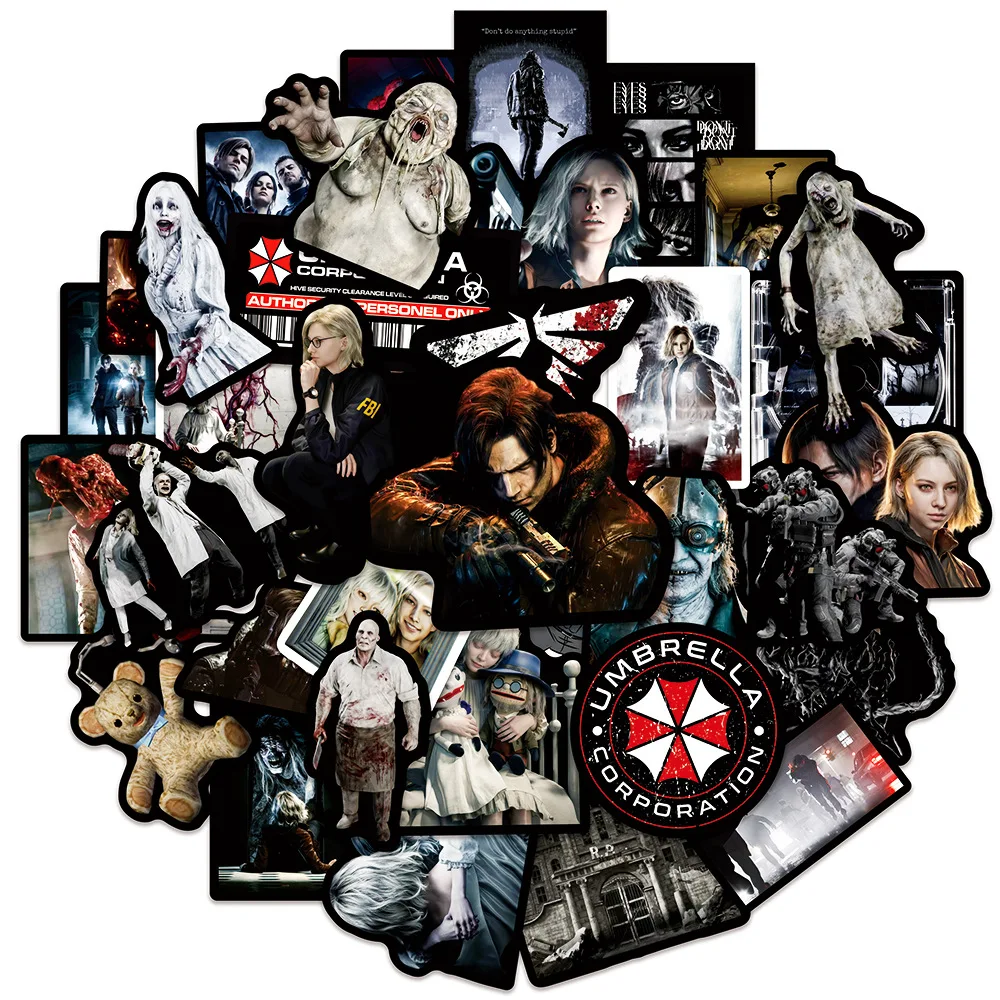 50 Stück Resident Evil Requiem Spiel Lyon Peripherie Wasserdichte Aufkleber