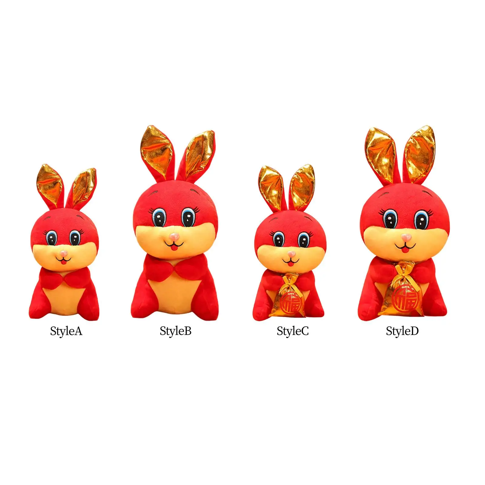 Adorable Rabbit Plush Pillow Soft Stuffed Animal Doll for Kids Adults Cute Bunny Toy Home Decor Sleeping Ornament Gift view 5