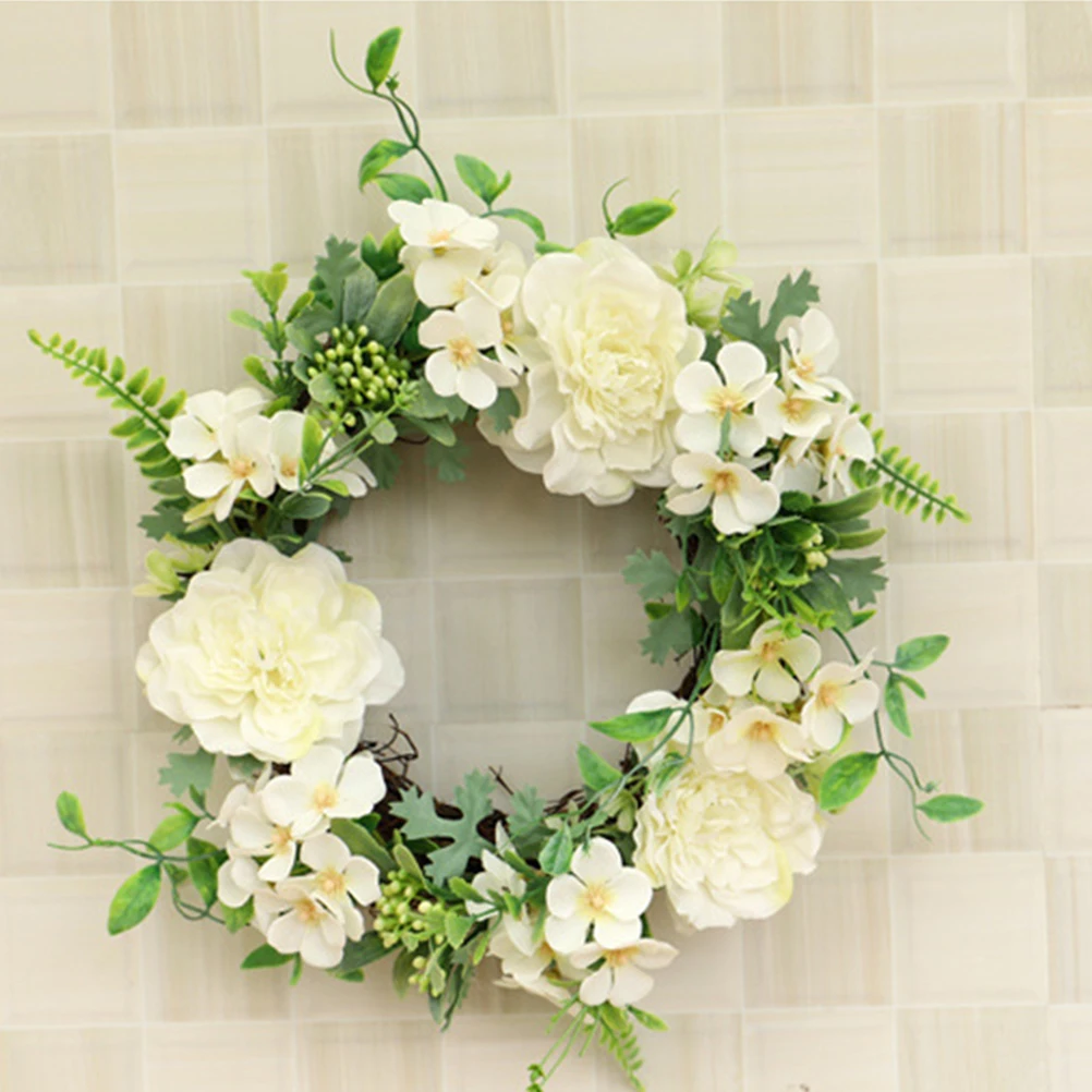 

Camellia Wreath Wedding Party Home Flower Hanging Door Wall HangingFlower Background Christmas