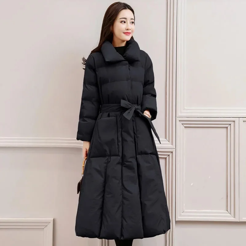 2024 New Winter Jacket Women Long Down Jackets Warm Parkas Female\'s Casual Thick Quilted Cotton Puffer Coats Parkas Outwear