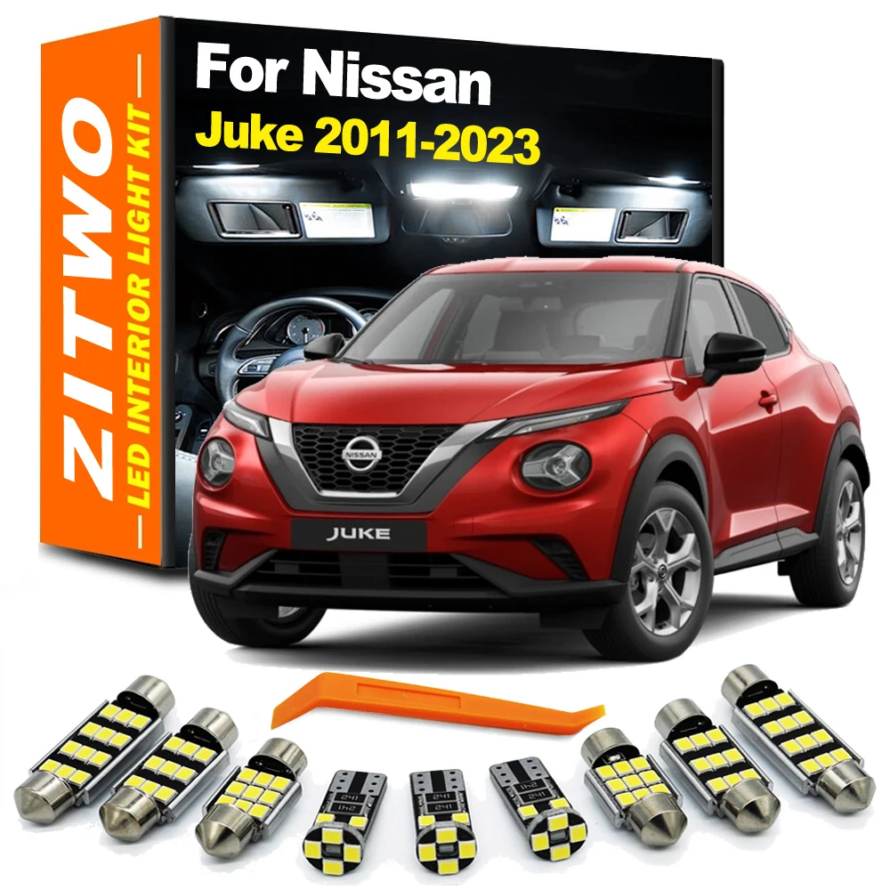 ZITWO LED Interior Dome Light Bulb Kit For Nissan Juke 2011- 2013 2014- 2017 2018 2019 2020 2021 2022 2023 License Plate Lamp