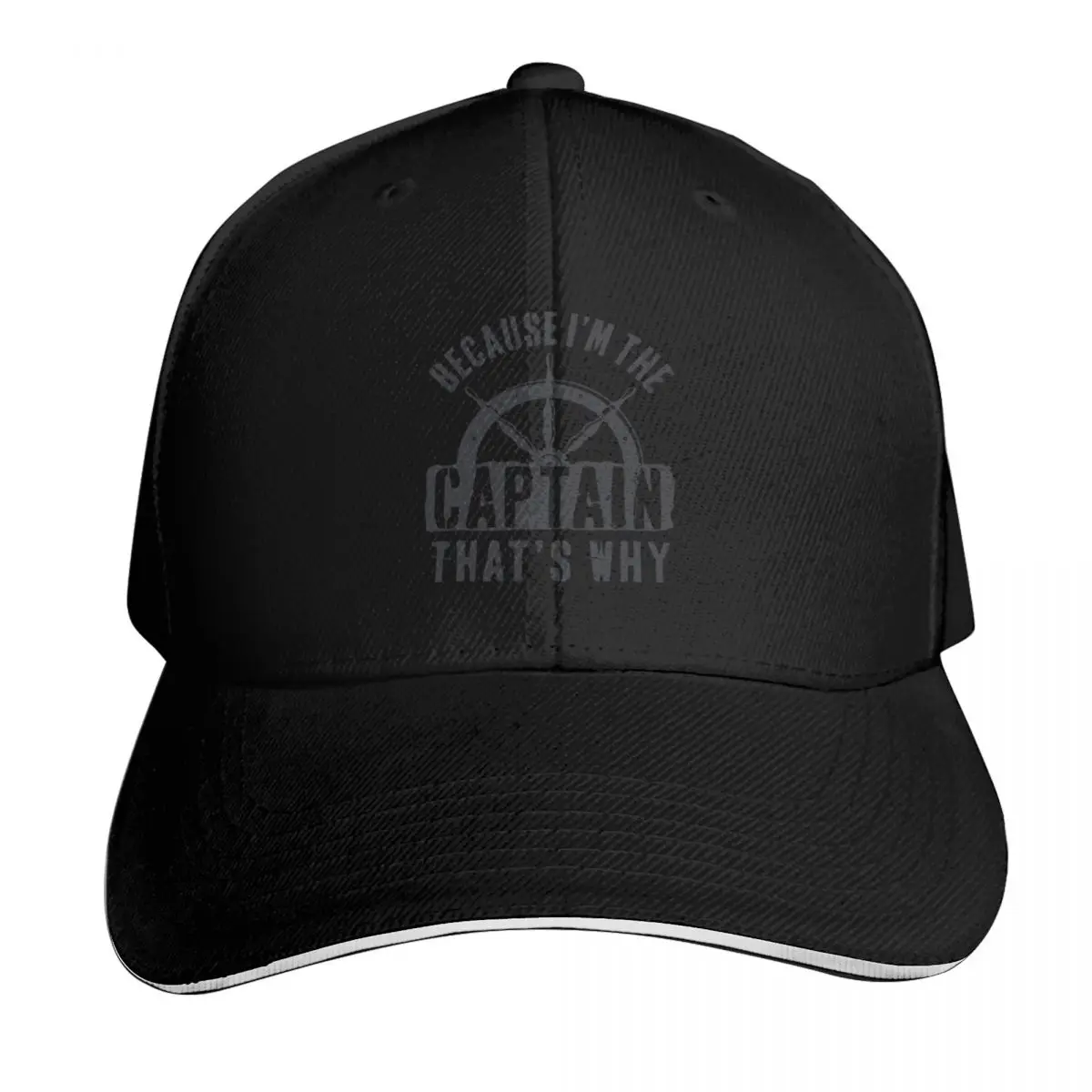 Because I'm the Boat Captain Funny Boat Owner Boating Lover Sailboat Baseball Cap Men Women Casual Summer Sport Sun Cap