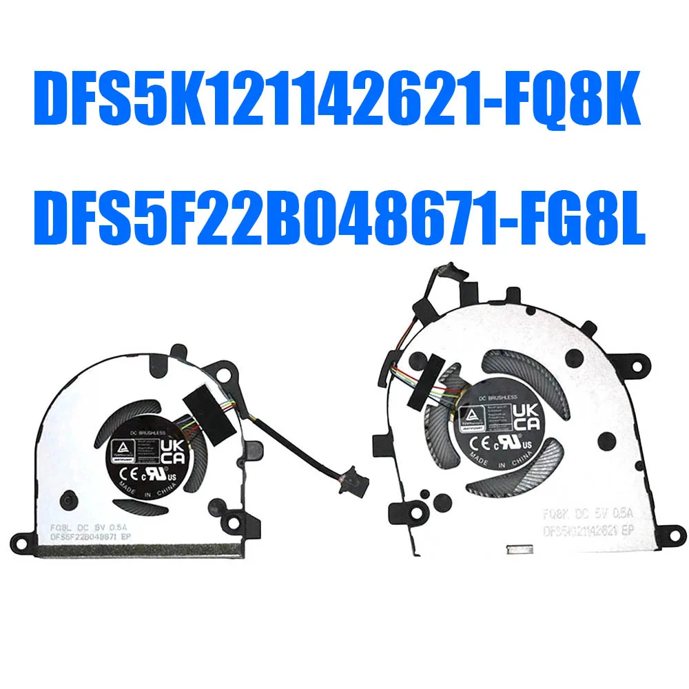 DFS5K121142621-FQ8K DFS5F22B048671-FG8L DC5V Laptop CPU+GPU Fan