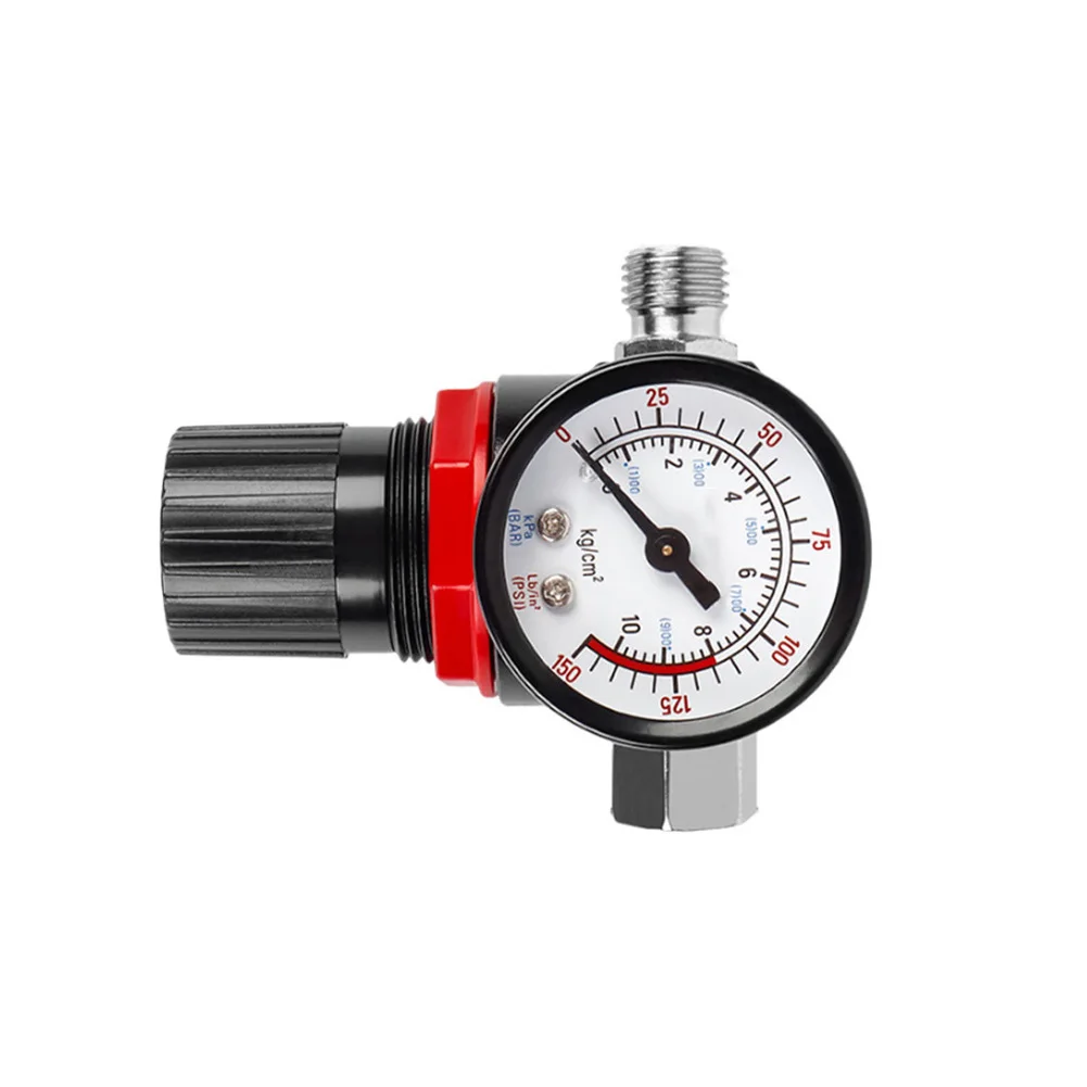 

Многофункциональный регулятор давления воздуха с манометром 0-150 PSI, отображает значения в PSI, BAR, кг/см², кПа, металлический, износостойкий, для распылителей