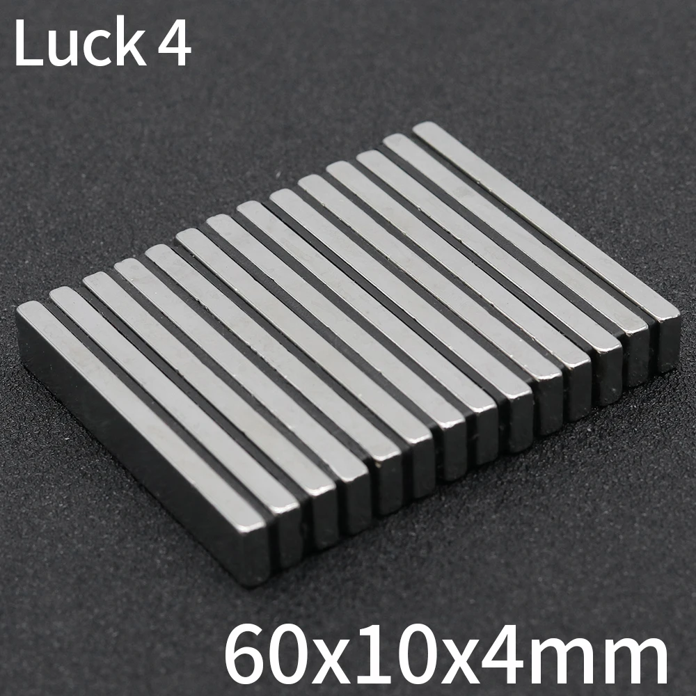 

1/2/5/10/20Pcs Block Magnet 60x10x4 Neodymium Magnet N35 60mm x 10mm x 4mm Permanent NdFeB Super Strong Powerful Magnets