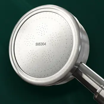 Ruční sprchová hlavice z nerezové oceli SUS 304 do koupelny s vysokým tlakem, úspornou tryskou a přeplňovanou dešťovou sprchovou hlavicí 10 nejlepší prodej Sprchová hlavice SUS304 - №5