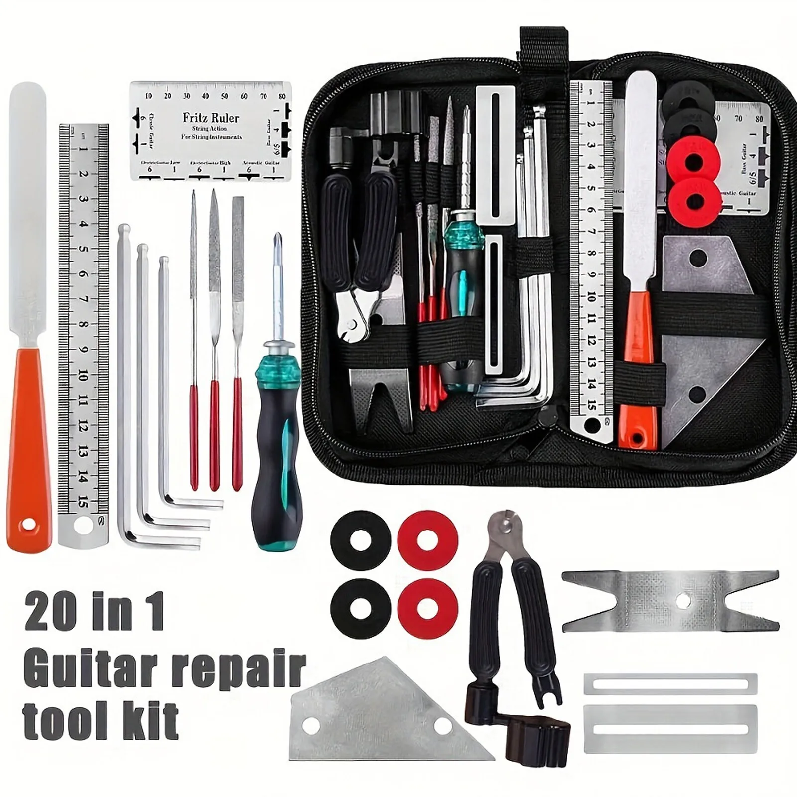 

Luthier Guitar Care Kit Repair Maintenance Tools Full Set Guitar Tool Pliers