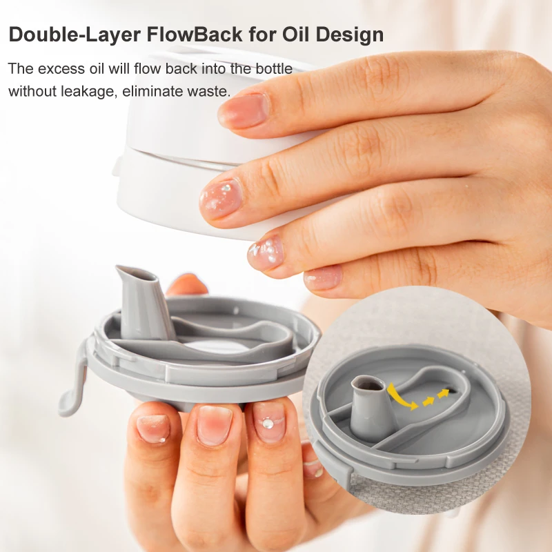 زجاجة موزع زيت الزيتون، زجاجة زيت قابلة للطي تلقائيًا، حاوية زجاجية للمطبخ لصلصة الصويا، رذاذ زيت الطبخ لشراب القهوة، مانعة للتسرب