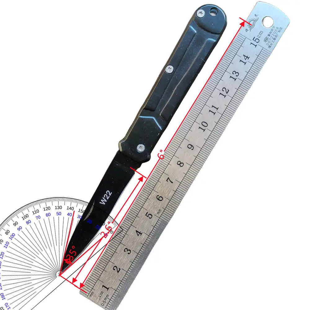 Coltello pieghevole da 5,9" con lama di durezza 58HRC, coltello tascabile compatto in acciaio inossidabile per EDC tattico, sopravvivenza all'aperto e campeggio