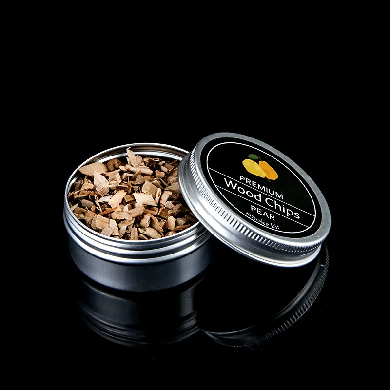 4 Stück Holzchips für Cocktail-Smoker-Set – Natürliches Hartholz (Apfel, Kirsche, Eiche, Walnuss) – Whiskey-Getränkezubehör, Bar-Geschenk – Detail 6