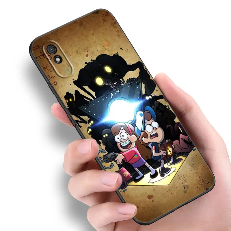 Gravity Falls Phone Case For Xiaomi Redmi Note  5 6 7 K40 K60 Pro 7A 8A 9A 9C 9i 9T 10A 10C 12C A1 A2 Plus Black Silicone Cover