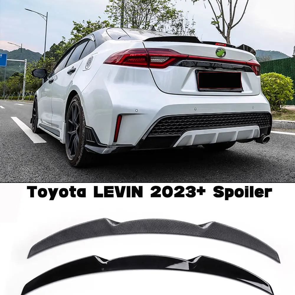 For Toyota LEVIN 2023+ Spoiler high quality ABS Plastic Unpainted Color Rear Spoiler Wing Trunk Lid Cover Car Styling