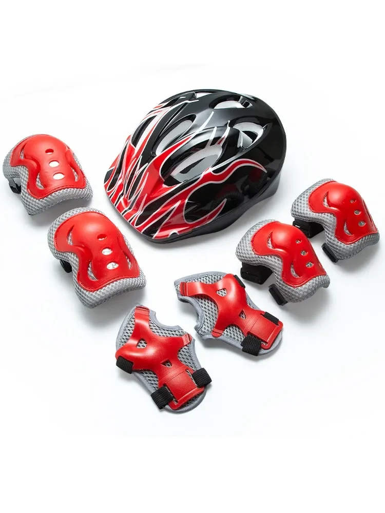 AliExpress QMWWMQ Kids Bike Helmet,Toddler Helmet Knee & Elbow Pads Wrist Guards Adjustable Protective Gear Set