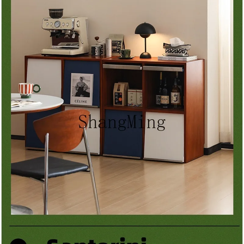 

ZHB solid wood bookcase Bauhaus combination module antique dining household floor cabinet